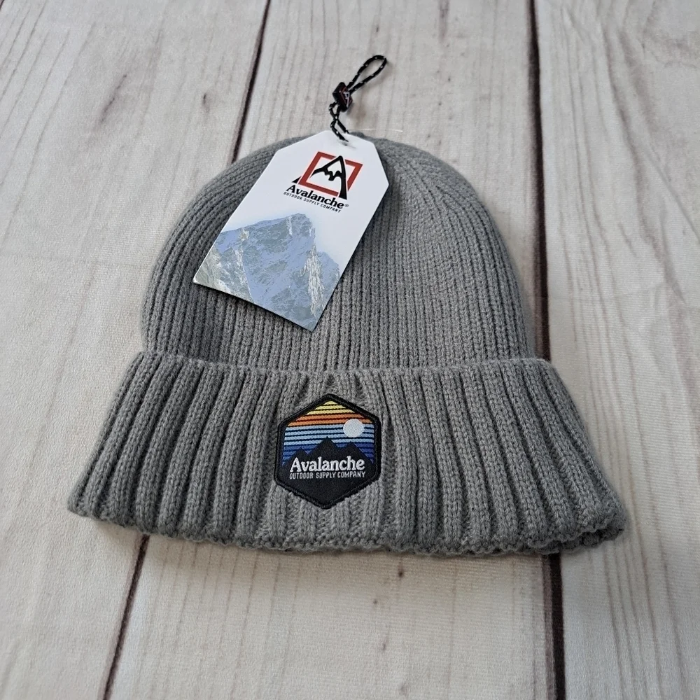 3 FOR 12 SALE Avalanche Gray Knit Beanie Cap Hat